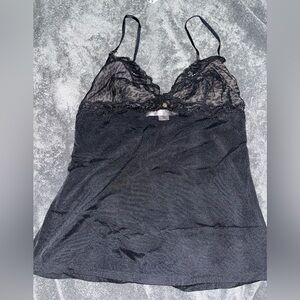 Victorias Secret Elegant Black Mesh Lace top sz S
